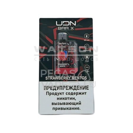 Электронная сигарета UDN BAR X3 7000 (Клубника ментос)