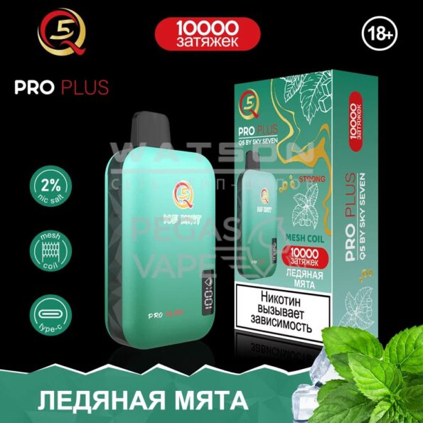 Электронная сигарета Q5 PRO Plus Strong (Ледяная мята)