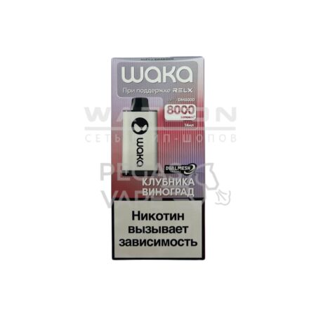 Электронная сигарета WAKA soPRO DM 8000  Strawberry Grape (Клубника виноград)