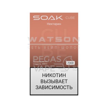 Электронная сигарета SOAK CUBE Black 7000 (Нектарин)