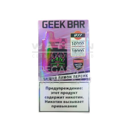 Электронная сигарета GEEKBAR 911 18000 (Вишня, лимон, персик)