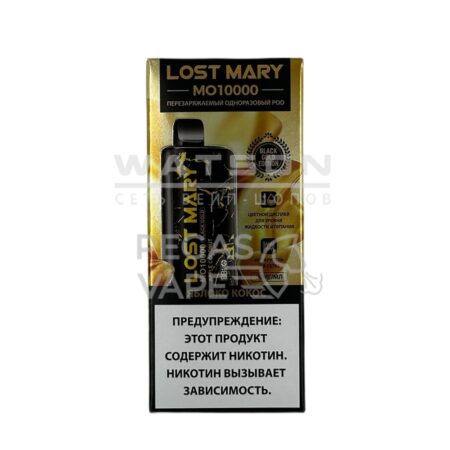 Электронная сигарета LOST MARY Golden Black MO 10000 (Яблоко кокос)