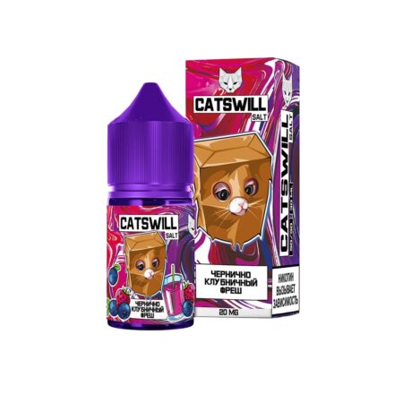 Жидкость Catswill Salt (Чернично клубничный фреш) 30 мл 2% (20 мг/мл)