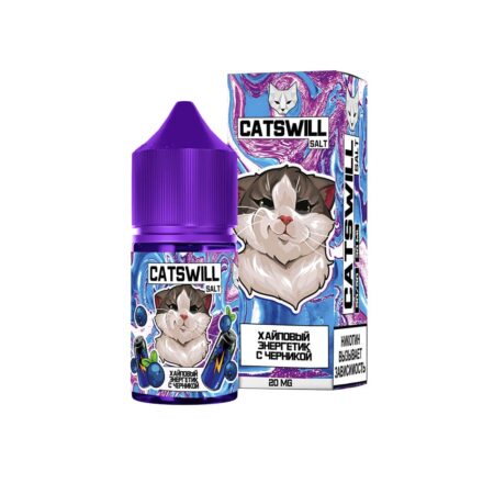 Жидкость Catswill Salt (Хайповый энергетик с черникой) 30 мл 2% (20 мг/мл)