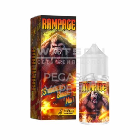 Жидкость RAMPAGE Ultra 2 Strawberry Banana Mint (Клубника Банан Мята) 30 мл 2% (20 мг/мл) Strong