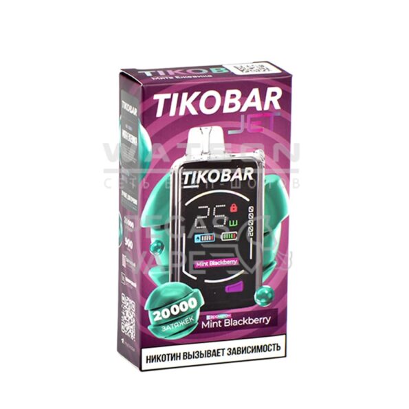 Электронная сигарета TIKOBAR JET 20000 Mint blackberry (Мята ежевика)