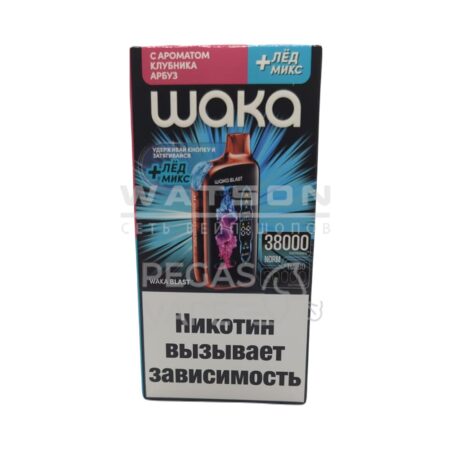 Электронная сигарета WAKA BLAST 38000 (Клубника Арбуз - Лёд микс)