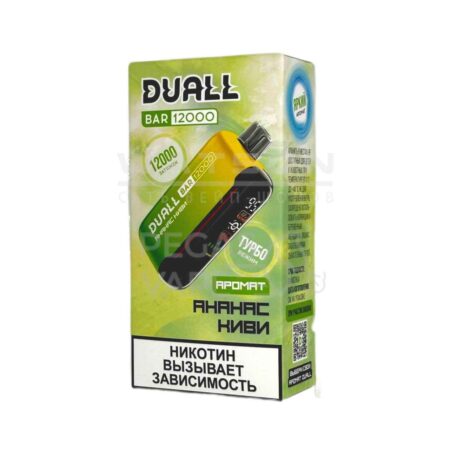 Электронная сигарета DUALL BAR 12000 (Ананас киви)