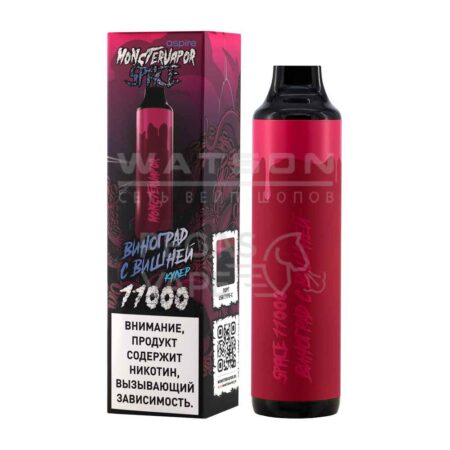 Электронная сигарета MONSTERVAPOR SPACE 11000 (Виноград с вишней)