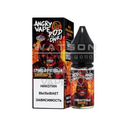 Жидкость ANGRY VAPE x PODONKI (Грейпфрутовый лимонад) 30 мл 2% (20 мг/мл)