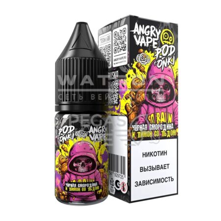 Жидкость ANGRY VAPE x PODONKI (Черная смородина Лимон) 30 мл 2% (20 мг/мл)