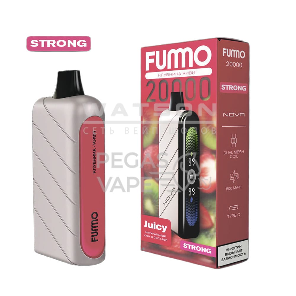 Электронная сигарета Fummo NOVA 20000 Strong (Клубника Киви) Электронная сигарета Fummo NOVA 20000 Strong (Клубника Киви)