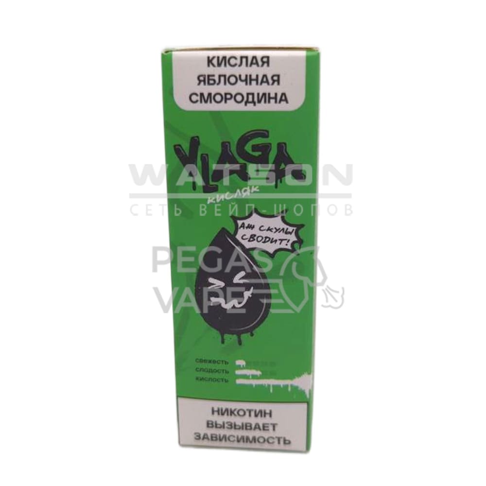 Жидкость VLAGA Кисляк Кислая яблочная смородина 30 мл 2% (20 мг/мл) Жидкость VLAGA Кисляк Кислая яблочная смородина 30 мл 2% (20 мг/мл)