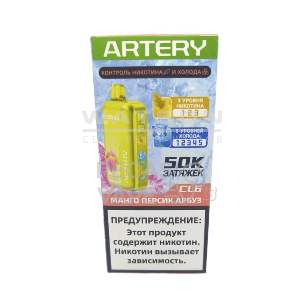 Электронная сигарета Artery CL6 50000 (NIC+ICE edtion) (Манго персик арбуз) Электронная сигарета Artery CL6 50000 (NIC+ICE edtion) (Манго персик арбуз)