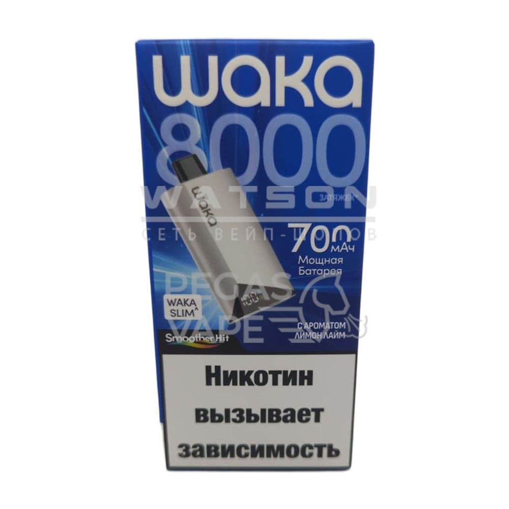 Электронная сигарета WAKA SLIM 8000 (Лимон Лайм) Электронная сигарета WAKA SLIM 8000 (Лимон Лайм)