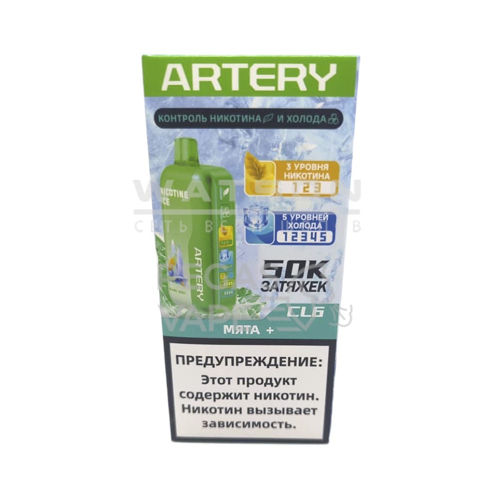 Электронная сигарета Artery CL6 50000 (NIC+ICE edtion) (Мята) Электронная сигарета Artery CL6 50000 (NIC+ICE edtion) (Мята)