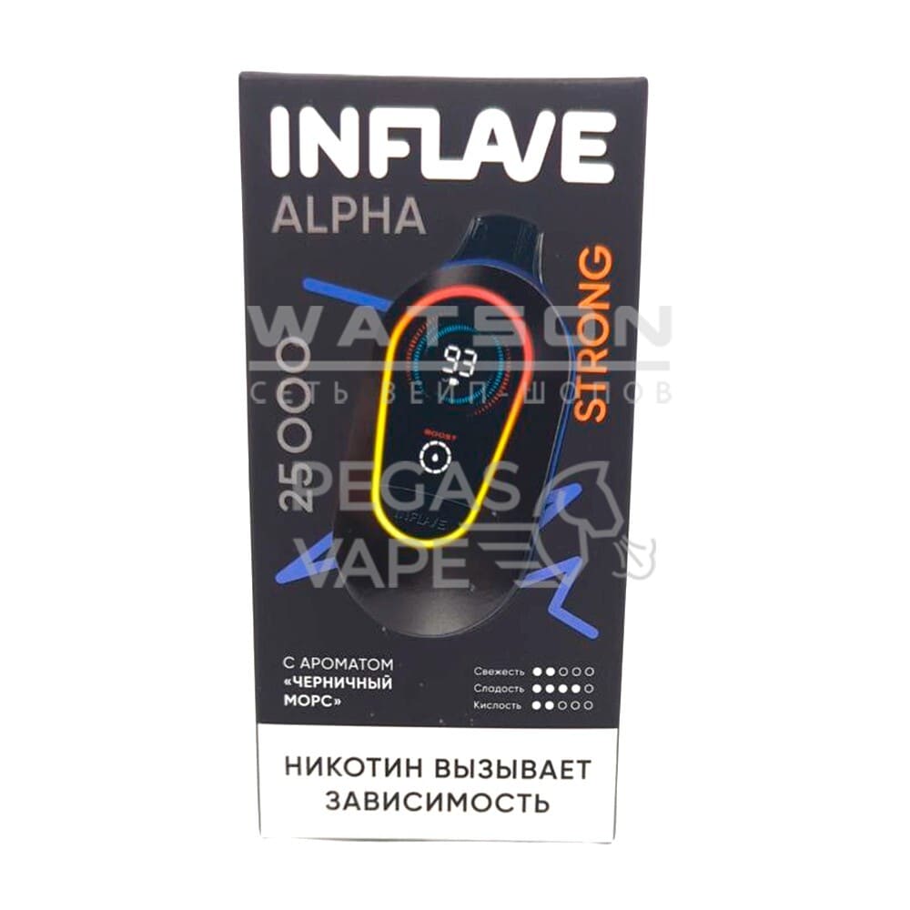 Электронная сигарета INFLAVE ALPHA 25000 STRONG (Черничный морс) Электронная сигарета INFLAVE ALPHA 25000 STRONG (Черничный морс)