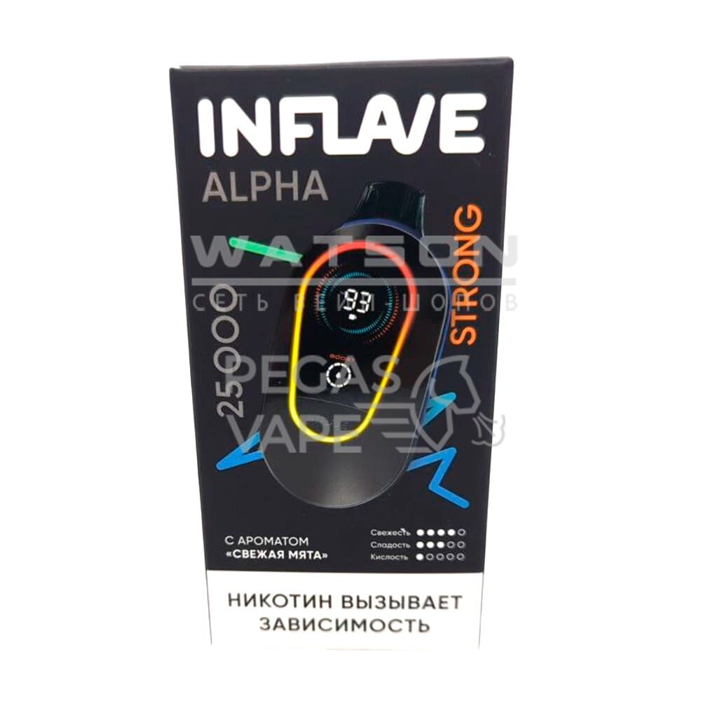 Электронная сигарета INFLAVE ALPHA 25000 STRONG (Свежая мята) Электронная сигарета INFLAVE ALPHA 25000 STRONG (Свежая мята)