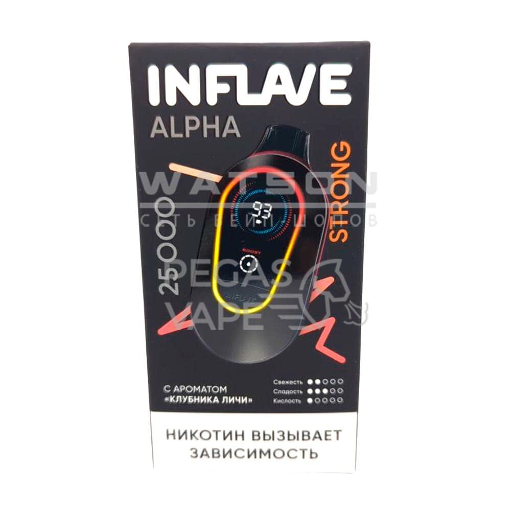 Электронная сигарета INFLAVE ALPHA 25000 STRONG (Клубника личи) Электронная сигарета INFLAVE ALPHA 25000 STRONG (Клубника личи)