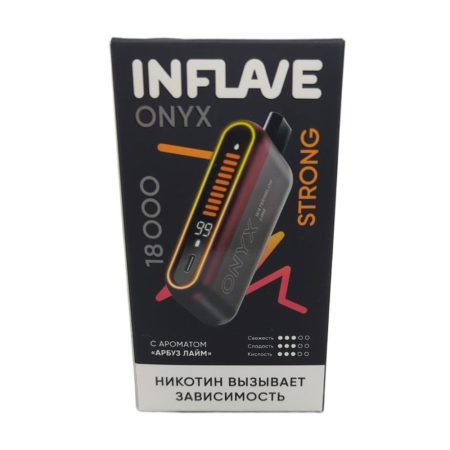 Электронная сигарета INFLAVE ONYX 18000 STRONG (Арбуз лайм)