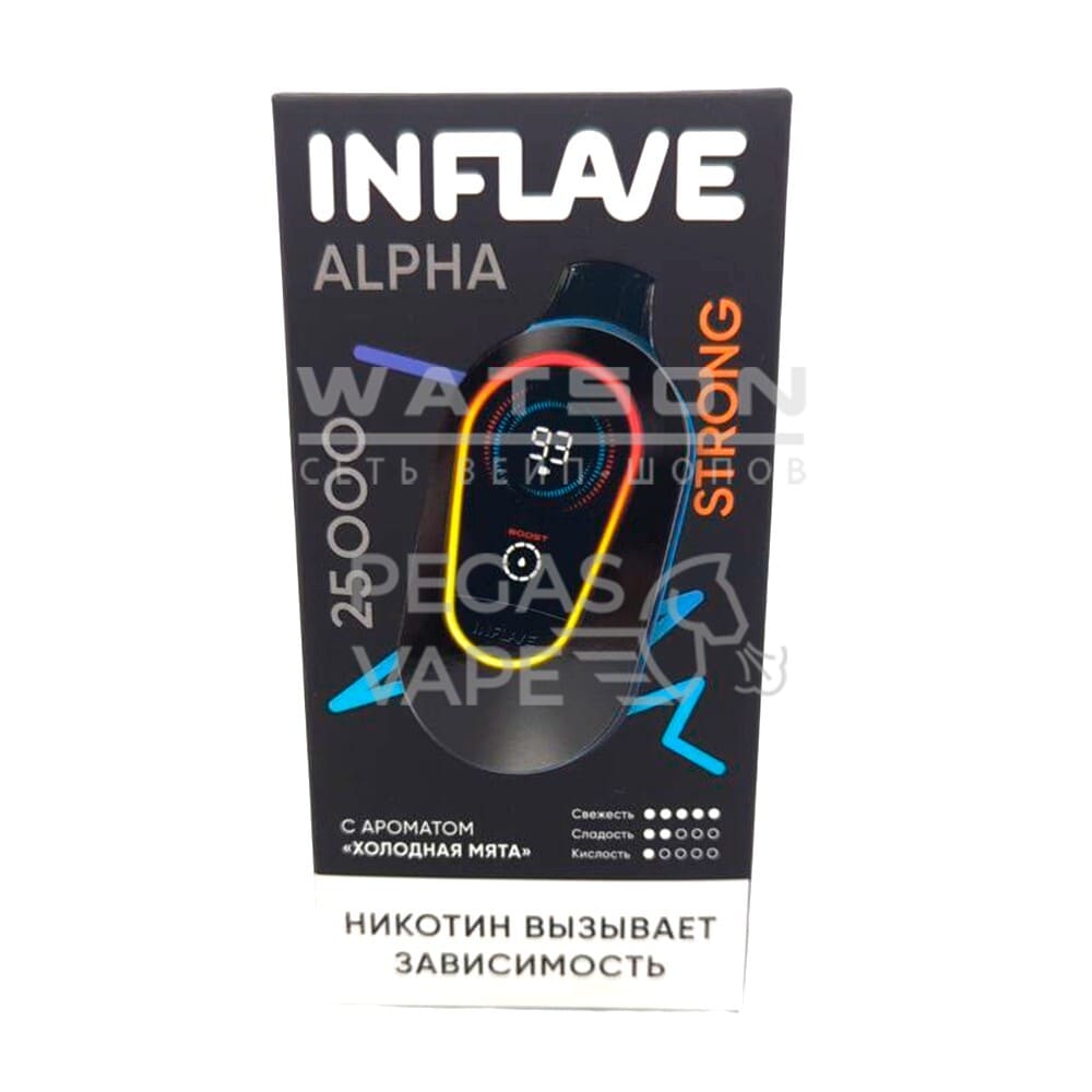 Электронная сигарета INFLAVE ALPHA 25000 STRONG (Холодная мята) Электронная сигарета INFLAVE ALPHA 25000 STRONG (Холодная мята)