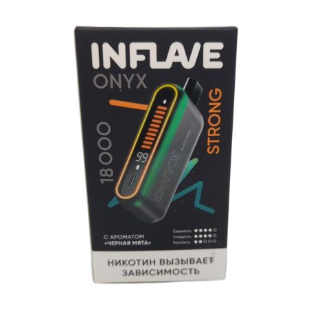 Электронная сигарета INFLAVE ONYX 18000 STRONG (Черная мята)