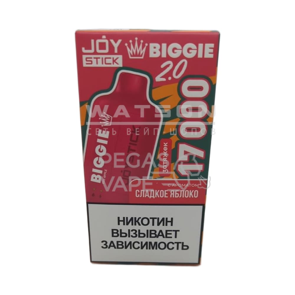 Электронная сигарета JOYSTICK Biggie 17000 (Сладкое Яблоко) Электронная сигарета JOYSTICK Biggie 17000 (Сладкое Яблоко)