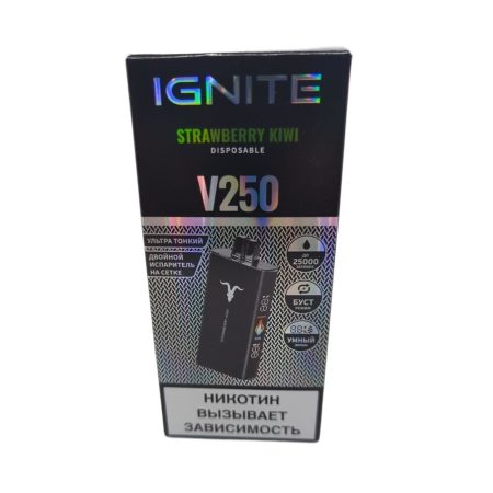 Электронная сигарета IGNITE V-250 (25000) BLACK (Клубника киви)